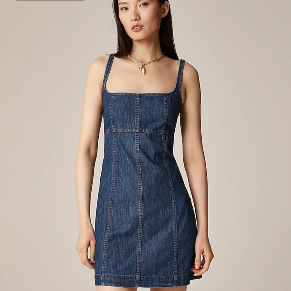 J. Crew Chambray Denim Mini Dress Size 12
